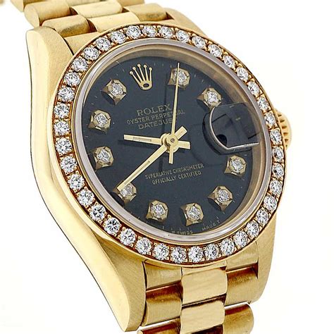 ladies Rolex Datejust diamond bezel